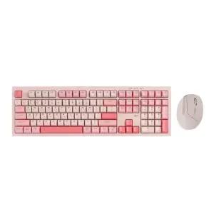 지클릭커 오피스프로 WMK600 사일런스 M RGB 무소음 무선 블루투스 108 키보드 마우스 세트 Pink RC1