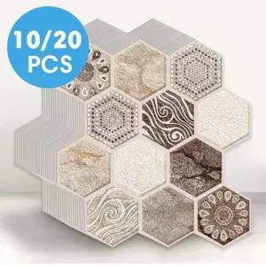 10개/20개 3D 인조 벽돌 벗겨 붙이는 벽 타일 자가 접착 PVC 패널 전원풍 농가 벽용