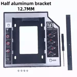 (YY)1세트 플라스틱 알루미늄 9.5/12.7mm SATA 3.0 2번째 HDD 캐디 2.5인치 SSD CD DVD 케이스 인클로저