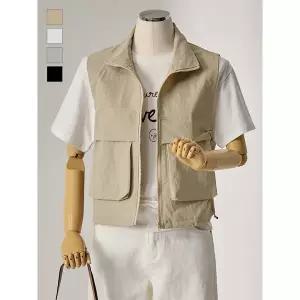 [하프클럽/커스텀에이블]아노락 포켓 집업 조끼_T2604VT002A