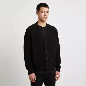 스톤 남성 와펜 패치 V넥 니트 가디건 블랙) L1S15 5100009 S00D8 V0029