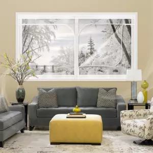 가정집 대형창문 보온용 지퍼 비닐 방풍막 간편환기 실용적