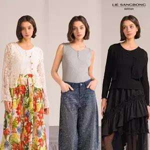 이상봉에디션 26SS 아일렛 슬리브리스 코튼탑 3종1218098