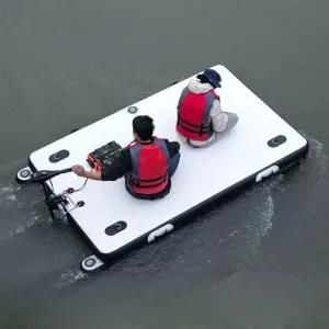 민물낚시 좌대 보트형 마그마 저수지 초경량 붕어 민물좌대 고무 자립발판