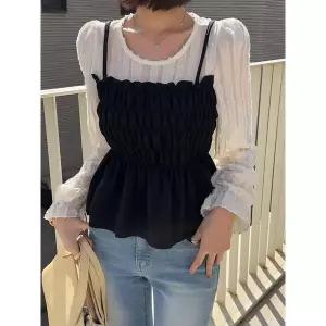 [다바걸]사봉뷔스티에블라우스