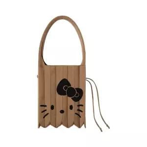 [정품] JosephStacey Lucky Pleats Knit S Hello Kitty Tan Brown 조셉앤스테이시 럭키 플리츠 니트 스몰