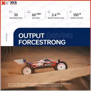 수집품 RC XKS WLtoys 124008 1/12 V8 브러시리스 RC카 60Km/H 고속 4륜구동 오프로드 2.4G 11.1V 2000mAh