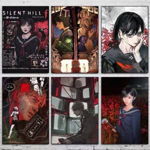 호환 XL 인기 공포 영화 테러 인 더 하트 사일런트 힐 게임 포스터 HD 아트 스티커 벽 장식 거실 침실 바