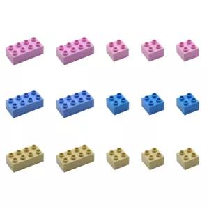 15점 분홍/하늘/베이지 듀플로 완벽호환 큰레고 블록