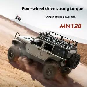수집품 RC Mn128 1/12 랭글러 RC카 무선 조종 오프로드 등반 차량 4륜 구동 전문 개조 장난감 레이싱 드리