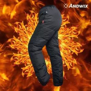 덕다운 오리털 겨울바지 방한바지 방수 방풍 우모바지