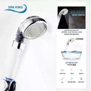 3단필터샤워기 스파킹 이물질 녹물제거 정수필터 샤워기헤드+필터5개
