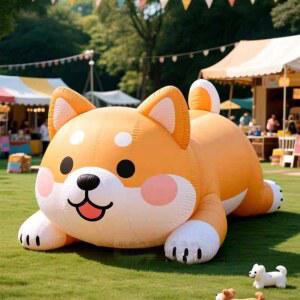 강아지 에어벌룬 풍선 행사장 잠자는 보증금 유령 시바 장식 포토존 조명