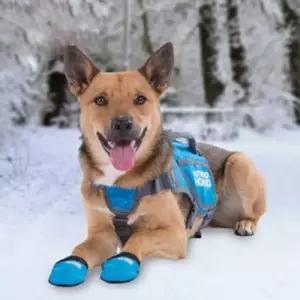 강아지 조끼 보온 애견옷 겨울 산책 외출 하네스 L