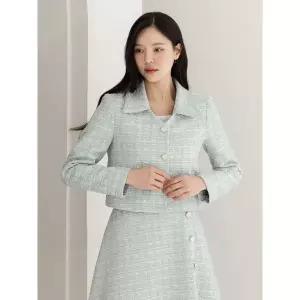 시크라인 XXL까지 플랫카라 트위드 버튼 자켓 봄 가을 아우터 오피스 하객룩 데이트 모.._P387079364