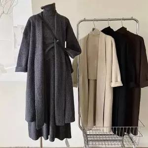 LND 로앤테 여성 니트 3종세트 가디건 니트슬리브리스 롱 스커트