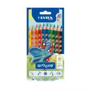 아트박스/한가람문구 LYRA - 리라 그루브 점보색연필(10색)