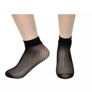 흘러내리지 않는 블랙 그물 망사양말 2매 겨울스타킹 교복스타킹 학생스타킹 살색스타킹