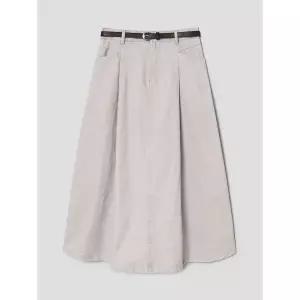 에잇세컨즈 벨티드 코튼 스커트 베이지 (356227SB1A)