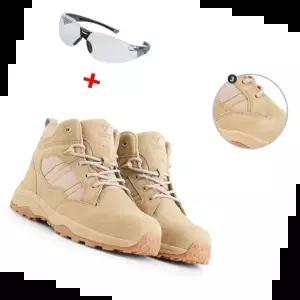 수입안전화 산업 작업 안전화사막 미끄럼방지 발이편한 경량 6in