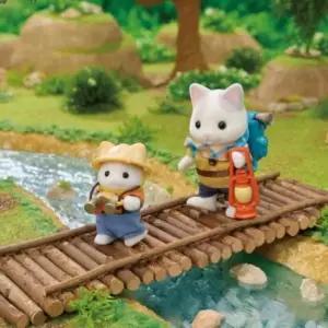 실바니안 패밀리 탐험을 떠나는 라떼고양이 남매 인형 피규어 장난감