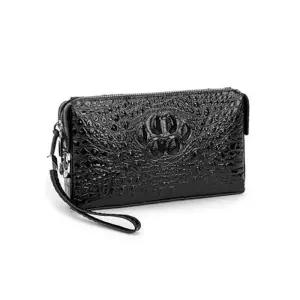 [마이모노샵][마이모노샵] 화려한 유니크 악어무늬 천연소가죽 남성 블랙 클러치 (16956033)