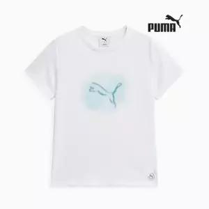 [국내매장판] 푸마 캣 로고 반팔 티 529754 01 여성용 기능성 티셔츠 244244