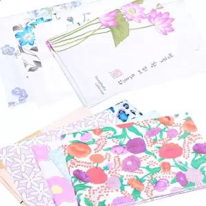 영화 순면 롱직각 가제 나염 두겹 수건 선물 목수건 lAT8+5fub