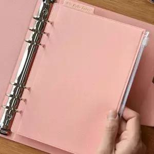 깔끔한 6공 바인더 지퍼 포켓 2P 다이어리 멀티 수납