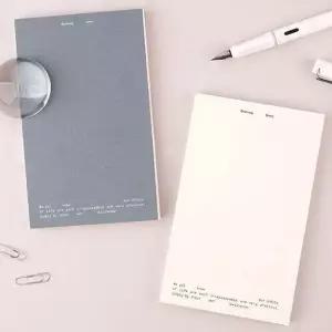 감성 중철 라인 미니 노트 1P 만년필 필기 유선 공책