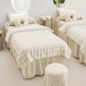 커버 마사지 덮개 피부관리샵 벨벳 업소용 세트 침대 침구 시트