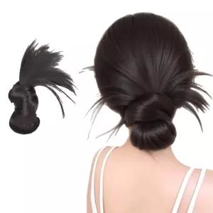 볼륨 똥머리 부분가발 자연 헤어 연출용 로우번집게핀