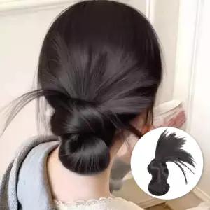 로우번 집게핀 볼륨 헤어 자연스러운 여성 꽁지머리