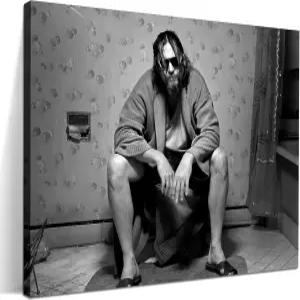 방 미학을 위한 재미있는 욕실 벽 장식 - 90년대 영화 포스터 흑백 예술 화장실 유머 멋진 표지판