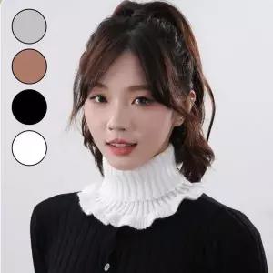 니트 프릴 넥워머 페이크 목폴라 목토시 목티 터틀넥 목폴라