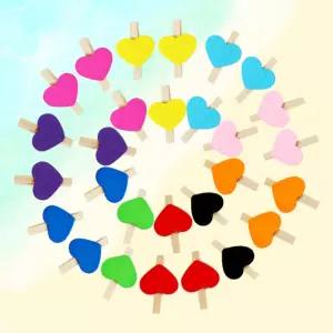 사랑스러운 하트 클립 집게 문서 정리 서류 클립 50p