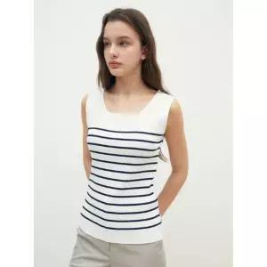 매장정품 JIGOTT 지고트 골지 투웨이 슬리브리스 니트 GR6A1PO301 1306854