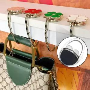 휴대용 클로버 가방걸이 접이식 테이블 거치대 책가방 책상 고리 후크 소품