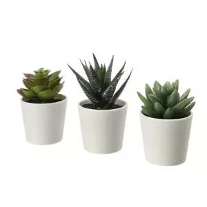 이케아 FEIKA 인조 식물 다육 화분 3개 세트