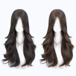 스타일 통가발 여신 헤어 메쉬 자연스러운 올다 긴머리 웨이브 여성 가발