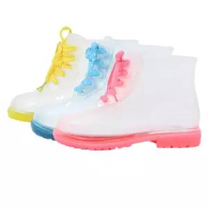 유아동 투명 무지개 장마 갯벌체험 장화 부츠 oYf2+4axn