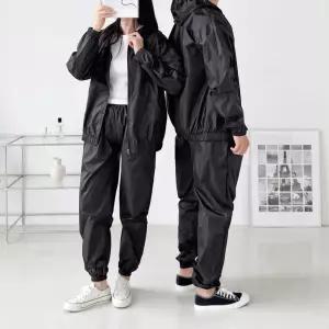 베이직 데일리 패션 남녀공용 스포츠 헬스 스웨드 땀복 후드집업 운동복 세트