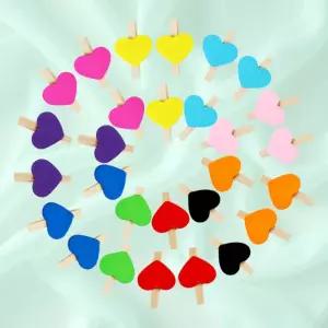 엽서 클립 걸이 문서 하트 서류 가랜드 사진 집게