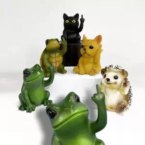 귀여운 힙한 법규 동물 피규어 쓸데없는 쓸모없는 웃긴 선물 킹받는 특별한 생일 재밌는