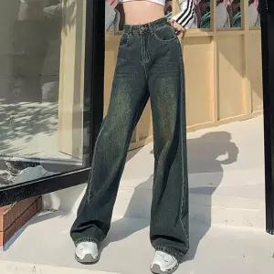 데일리 캐주얼 빈티지 레트로 여성 스타일리시한 무드 데님팬츠