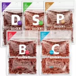 맥시 져키 800g ( 닭고기 / 소고기 / 오리 / 연어 / 황태 ) 대용량 강아지 간식
