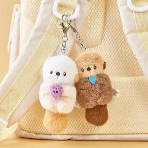 해달남매 봉제 인형키링 11cm-랜덤