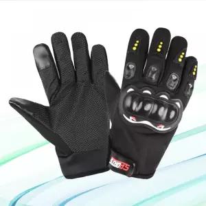 스포츠 바이크 장갑 방한용 터치 반손가락