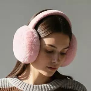 히키스 벨벳 토끼털 방한귀마개 접이식 겨울 귀도리 여성 남성 커플 FE30