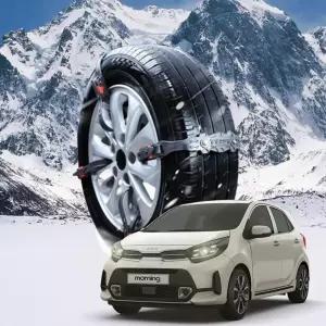 올뉴모닝 시즌2 벨트형 스노우 타이어체인 미끄럼방지